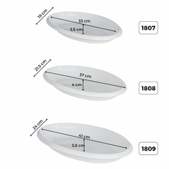 Kit 3 Travessas Ovais Tamanhos Variados Paramount Plásticos - comprar online