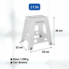 Banco Banqueta Resistente 150kg Dobrável Multiuso - Leve