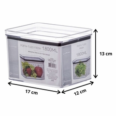 Jogo 2 Potes Herméticos P/ Frutas Vegetais 1800ml Empilháveis - comprar online