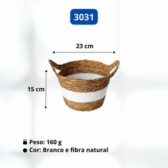 Cesto Organizador / Vaso Cachepot em Fibra Natural Multiuso Paramount - D&L STORE OFICIAL