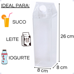 Garrafa De Leite Suco Acrílico Geladeira 1 Litro Kit 2 Un - comprar online