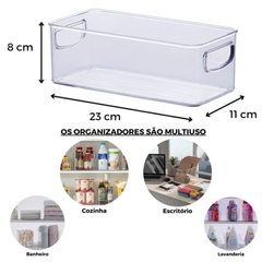 Kit 3 Organizadores Multiuso Acrilico Geladeira - Cód. 1074 - comprar online