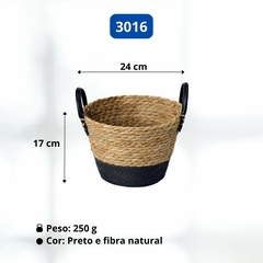 Imagem do Cesto Organizador / Vaso Cachepot em Fibra Natural Multiuso Paramount