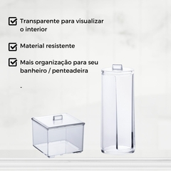 Kit Porta Algodão e Porta Cotonete Paramount Plásticos na internet