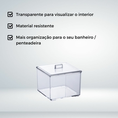 Porta Cotonete Algodão Acrílico Transparente - Cód. 1200 na internet