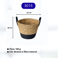 Cesto Organizador / Vaso Cachepot em Fibra Natural Multiuso Paramount - D&L STORE OFICIAL