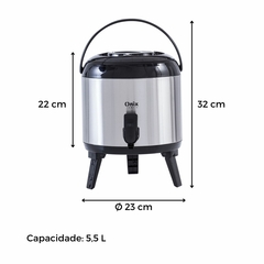 Garrafa Térmica Botijão P/ Café Inox 5,5l Recepção Pousada Hotel Eventos - comprar online