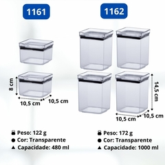 ESCOLHA O SEU - Kit Potes Herméticos Acrílico Lumini Para Alimentos - loja online