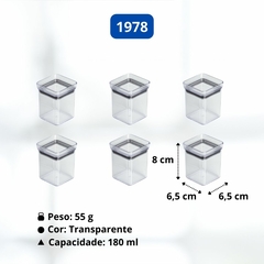 ESCOLHA O SEU - Kit Potes Herméticos Acrílico Lumini Para Alimentos - D&L STORE OFICIAL