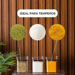 Conjunto 12 Potes Para Guardar Temperos + Suporte Prateleira na internet