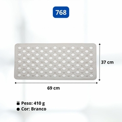 Tapete Box Banheiro Antiderrapante Quadradinho 69x39cm Pvc - comprar online