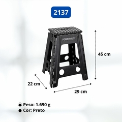 Imagem do Banco Banqueta Resistente 150kg Dobrável Multiuso - Leve