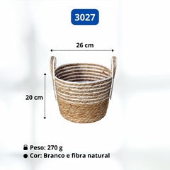 Cesto Organizador / Vaso Cachepot em Fibra Natural Multiuso Paramount na internet