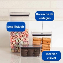 ESCOLHA O SEU - Kit Potes Herméticos Acrílico Lumini Para Alimentos - loja online