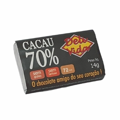 Tablete Chocolate 70% Cacau Natural DELI VIDA kit com 2 caixas de 24 unid.cada - Doce Vida