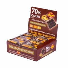 Tablete Chocolate 70% Cacau Zero Açúcar Deli Vida c/ Castanha do Pará caixa com 24 unid. na internet