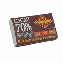 Tablete Chocolate 70% Cacau Zero Açúcar Deli Vida embalagem c/3 unid. - comprar online