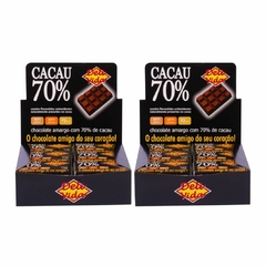 Tablete Chocolate 70% Cacau Natural DELI VIDA kit com 2 caixas de 24 unid.cada