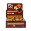 Tablete Chocolate 70% Cacau Zero Açúcar Deli Vida c/ Castanha do Pará caixa com 24 unid.