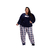 Pijama feminino adulto fleece quentinho estampado com bordado - Loja Sleep Confeccoes