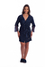 Robe feminino adulto plissado com renda nas mangas - comprar online