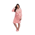 Robe feminino adulto de Fleece quentinho peluciado