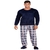 Pijama masculino adulto fleece quentinho xadrez - comprar online