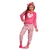 Pijama feminino infantil fleece quentinho estampado bordado - comprar online