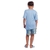 Pijama masculino infantil de suede meia manga - comprar online