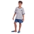 Pijama masculino infantil malha PV meia manga listrado - loja online