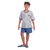 Pijama masculino infantil malha PV meia manga listrado - comprar online