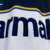 Camisa-Parma-Retrô-Away-02-04-cor-branca-com-listras-amarelas-azuis-Champion-torcedor-cor-preta-gola-v