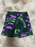 Short Fitness Preto Verde e Roxo