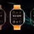 Imagem do smartwatch U9S, com pulseira laranja e mostrador digital exibindo hora e ícones de atividade física.