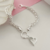 Pulsera rolo con dije corazon calado con cubic