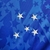 Detalhe em bordado de estrelas brancas em fundo azul do Kit Infantil Cruzeiro I 24/25 da Adidas.