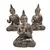 Buda Plateado Brillo 9cm ( Set x3)