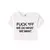 BABY TEE FUCK OFF WHITE