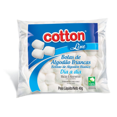 Algodão de Bolinhas Brancas - Cotton Line 40g - Envio Imediato