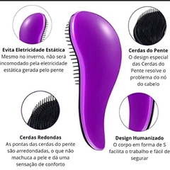 Escova Macia que Desembaraça os Fios do Cabelo Anti Frizz - Envio 24 horas - comprar online