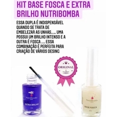 Kit Base Fosca e Extra Brilho Nutribomba - Envio 24horas - Esmalte Perfeito