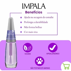 Kit com 3 - Impala Esmalte Base Verniz Extra Brilho Espelhada 7,5ml - Esmalte Perfeito