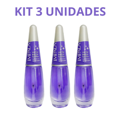 Kit com 3 - Impala Esmalte Base Verniz Extra Brilho Espelhada 7,5ml