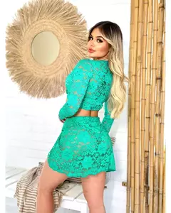 Conjunto de Renda Guarujá Turquesa - comprar online