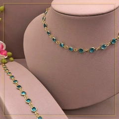 Choker Cristais Azul - comprar online