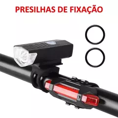 Kit Luz de Segurança e Velocímetro para Bicicleta - Esportes Premium