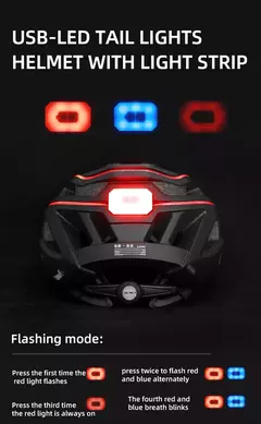 Capacete de Ciclismo com Luzes de LED na internet