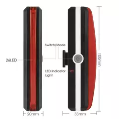 Luz Traseira Bicicleta USB Recarregável na internet