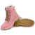 Bota Militar Cano Alto Macboot Papoula 08 Rosa - MACBOOT