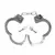 ALGEMA DE METAL PRATA HAND CUFFS -E6179 - Sex shop Ssmu